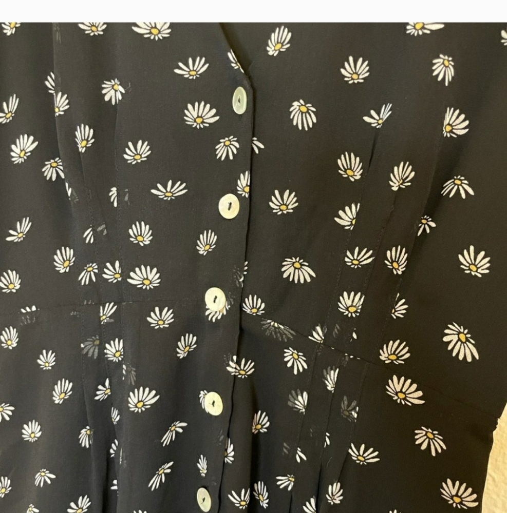 Aritiza Wilfred front button down daisy mini dress - Picture 5 of 6